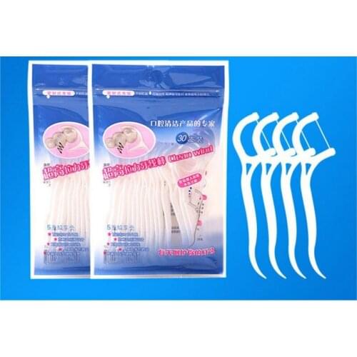 30pcs Interdental Brush Teeth Stick Tooth Picks Dental Floss 5ZCF334