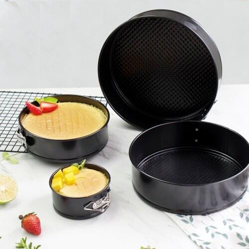 4/7/9/10" 4pcs Set Baking Pan Round Shape Cake Baking Tray Carbon Steel FDA Pan Bottom Removable DIY Cake Mold