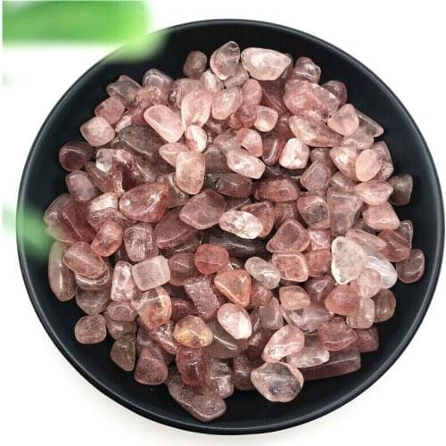 50g 3 Size Natural Red Strawberry Quartz Tumbled Stone Crystals Healing Reiki Natural Stones and Minerals