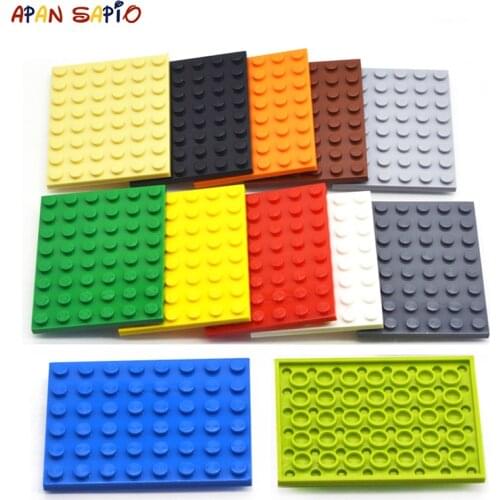 50pcs DIY Building Blocks 6x8 Dots 12Color Educational Creative Size Compatible With 3036 Toys for Children Thin Figures Bricks