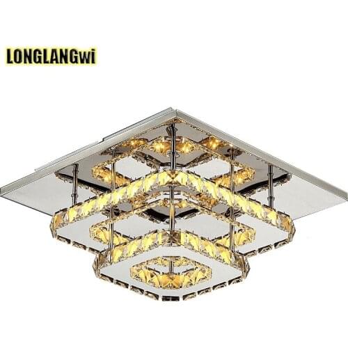 Abajur Hot Surface Mounted Modern Led Ceiling Lights For Living Room Bedroom Luminaria Teto Fashion Crystal Lamp For Home Deco