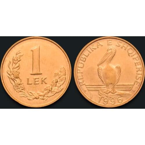 Albanian 1 Lek Coin 1996 100% Real Genuine Original Coin Comemorative Coin Collection Rare Unc