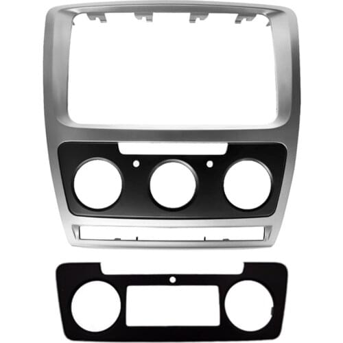 LONGSHI Double 2Din Car DVD Stereo Fascia For Skoda Octavia Audio Frame Panel Mount Installation In Dash Trim Kit Adapter 2 din