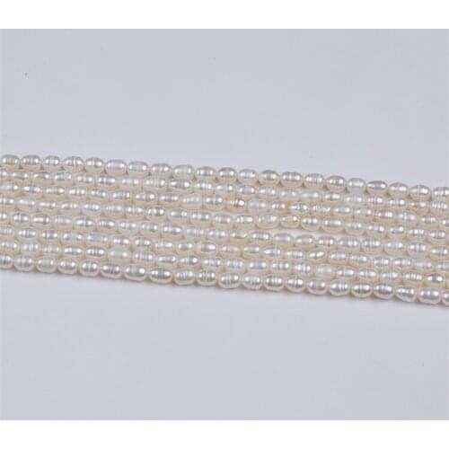 Hot Sale 5-6mm Undrilled Necklace Design Natural Pearl Rice Shape Beads For Jewelry Making