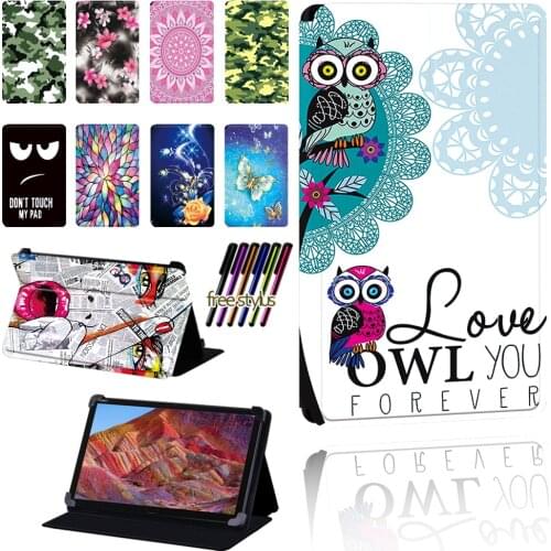 Cover for Huawei MediaPad M5/M5 Lite/M6/M1/M2/M3/M3 Lite Pu Leather Adjustable Size Tablet Protective Case + Pen