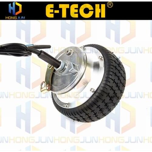 ETECH 24V 36V 48V 200W 6 inch drum brake high torque hub motors , 6 inch geared hub motor