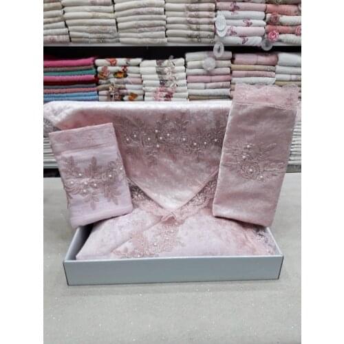 French Filet Lace Velvet Prayer Team Bundle Set Powder