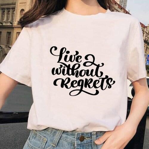 Oversized Summer White T-Shirt Women Short Sleeve Simple Tshirt Print Letter Rose T Shirt Aesthetic Clothes Streewear Ulzzang