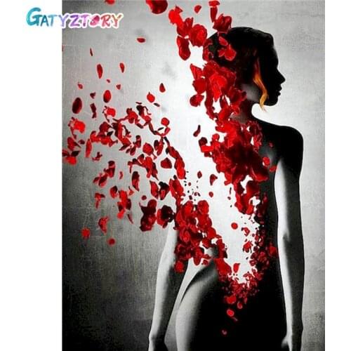 GATYZTORY Paint By Numbers For Adults Kids Red series pictures DIY HandPainted Oil Painting Home Decor Wall Gift