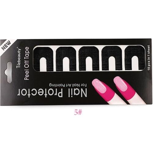 New Peel Off Tape For Nail Art Polish Paint Sticker Manicure Tool Anti Overflow Stick U Type Oil Spill Protector Nail