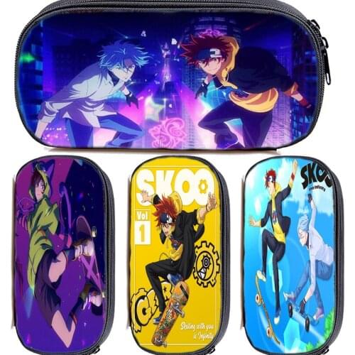 Anime SK8 The Infinity Pencil Cases Teens Anime Stationery Bag SK8 Pencil Bag Makeup Bags Students Pencil Holder Children Gift