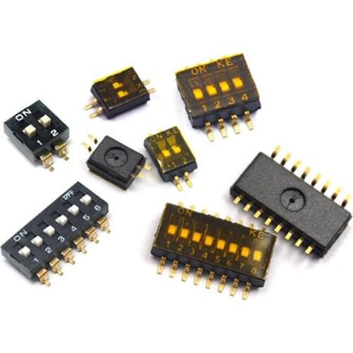 10pcs SMD SMT Slide Type Switch 1P 2P 3P 4P 5P 6P 8P 10P 1.27mm Position Way Toggle Switch Black Snap Switch