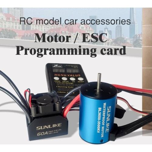 SUNLIKE SL3650 3100kv Brushless Motor 45A Brushless ESC Electric Speed Controller Dust-proof for 1:10 1/10 RC Car