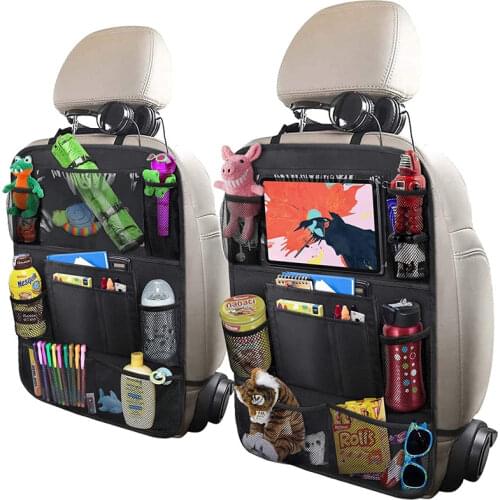 M size waterproof car storage debris bag child car seat backrest protection cover baby kick pad protection bag
