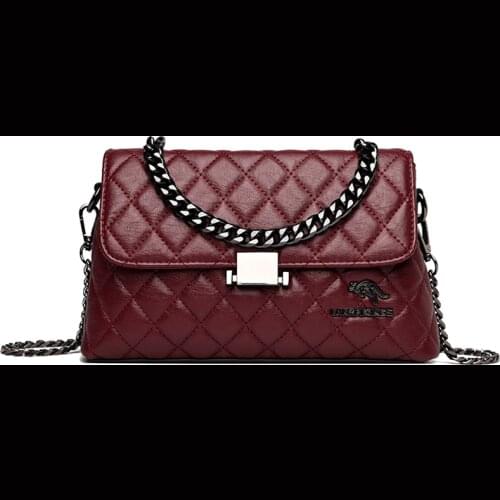 Luxury Handbags Diamond Lattice Women Bag Designer Women Leather Messenger Bags Female Crossbody Shoulder Bag Ladie Vintage Sac