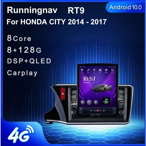 Runningnav For Honda City 2014 - 2017 Tesla Type Android Car Radio Multimedia Video Player Navigation GPS