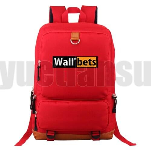 Wall Street Bets Backpacks School Teenagers Girls Smile Casual Mochila De Escola Do Gamestop Bookbag WSB Back Pack Travelbags