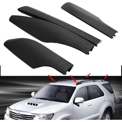 Car Replace Accessories Roof Rack Bar Rail End Cover Shell Cap 4Pcs For Toyota Fortuner AN50 AN60 Hilux SW4 2004 -2013 2014 2015