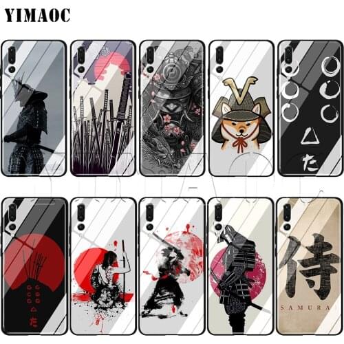 YIMAOC Samurai Glass Case for Huawei Honor Mate 7A 8X 9 P10 P20 P30 Y6 Y9 P smart lite Pro 2018 2019