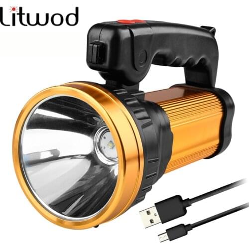 Super Bright Power Bank Portable Lanterns LED Flashlight Torch Rechargeable Built in 18650 BatteryXM-L T6 + COB LED Bulbs