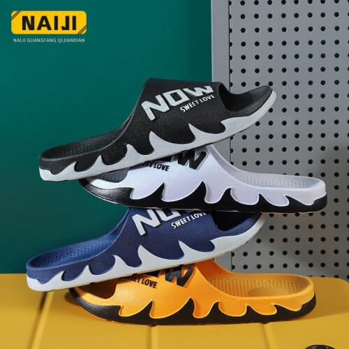 Slippers men bathroom bath antiskid wear-resistant couple home soft bottom plastic deodorant slippers house slippers men