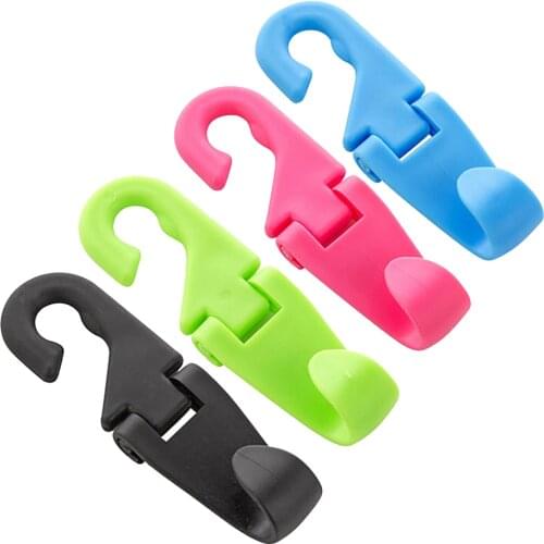 Multi Use Auto Fastener Clip Universal Car Back Seat Headrest Hanger Holder Hook For Bag Purse Cloth Grocery Storage 1PCS, black