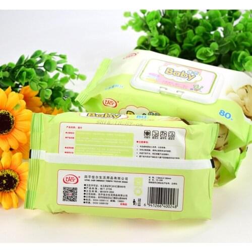 1 Pack 80/100 Pumping Baby Hand And Mouth Wet Wipes Newborn Disposable Universal Soft Wet Wipes With Lid Baby Diaper Care Wipes