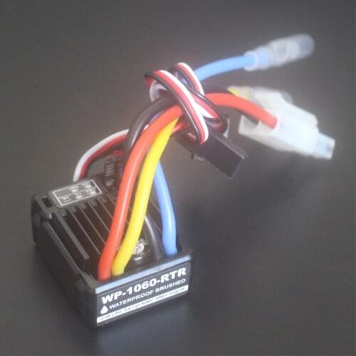 WP-1060-RTR 2-3S 60A Waterproof Brushed ESC w/BEC 5V/2A for 1/10 RC Tamiya Redcat HPI RC Car Parts