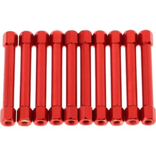 10pcs Hex Aluminum Standoffs Column M3 Red for FPV RC Airplane Upgrade Parts