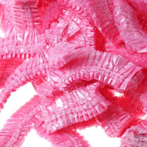 100 Pcs Clear Disposable Hair Salon Shower Elastic Waterproof Bathing