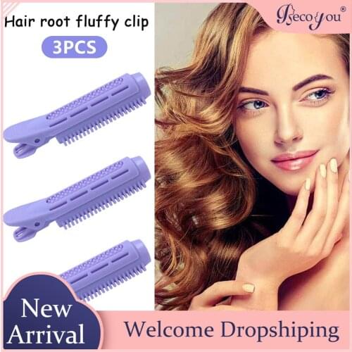 3pcs Natural Fluffy Hair Clip Volumizing Hair Root Clips Clamps Curler Roller for Home Hairdressers Hair Styling Tools Supplies