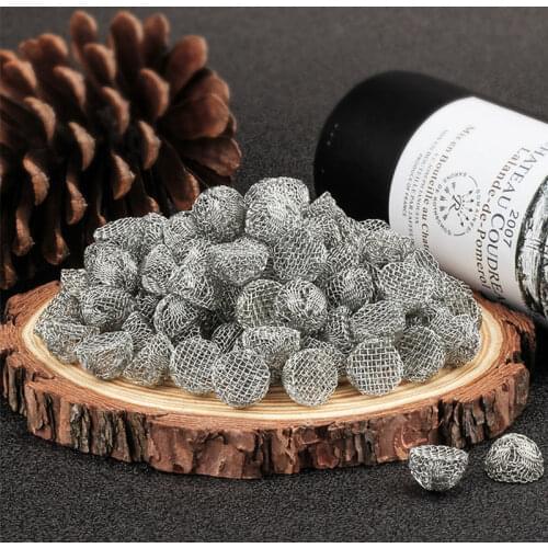 50PCS Stainless Steel Pipe Screen Ball,Combustion Durable Mesh Ball Filter Pipes Accessories