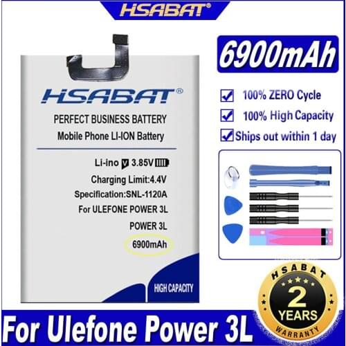 HSABAT V546597P H91114GYY034786 6900mAh Battery for ULEFONE power 3L Batteries