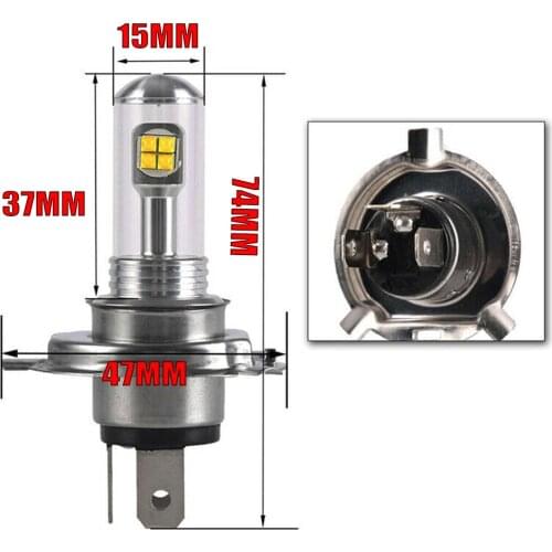 Auto H4 / HS1 12V 40W 8-LED COB 6500K White Motorcycle Hi/Lo Beam Headlight Lamp Bulb Motorcycle Accessories