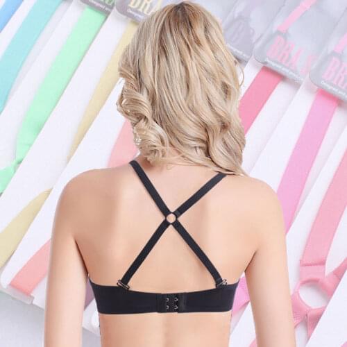 Bra Straps Clasp Cross White Elastic Back Shoulder Intimate Tirantes Sujetador Sexy Underwear Clasp Bra Clasp Width 1.8cm