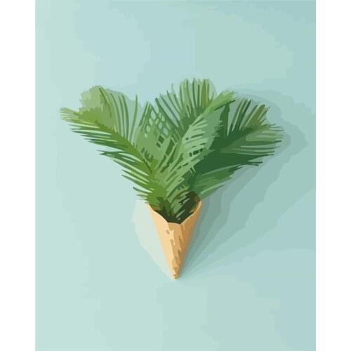 CraftArtGo Painting By Numbers Plant painting On Canvas HandPainted Gift Picture By Number Waterfall Kits Home Decoration