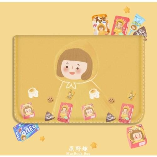 Raincoat Girl Cute for Macbook air pro11 13 15 inch Inner Bag Computer Bag Sleeve Cartoon Pouch Fashion Ins Style Hot Sale