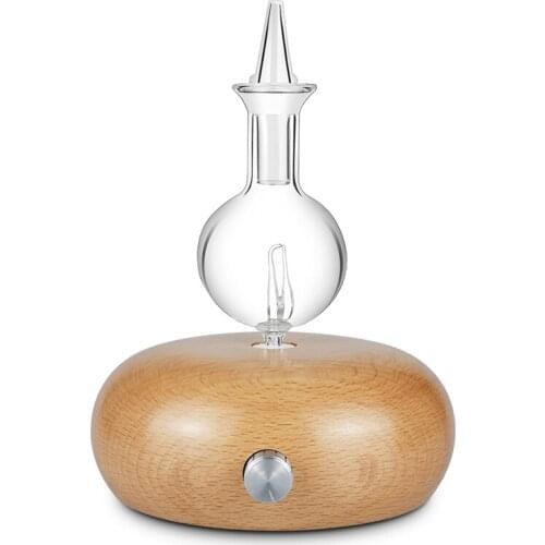 Wood and Glass Aromatherapy Diffuser essential oil diffuser Aroma fragrance diffuser fogger with 7 colors LED light home