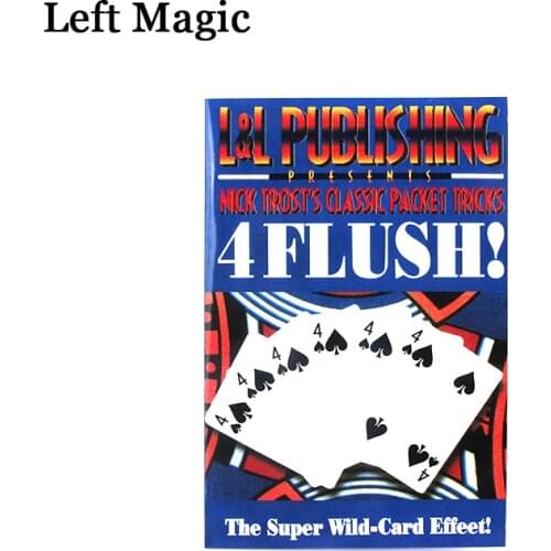 Flush By Nick Trost Magic Tricks White Playing Card Poker Magic Tricks Props Close-Up Stage Accessory Illusion Magician Magic