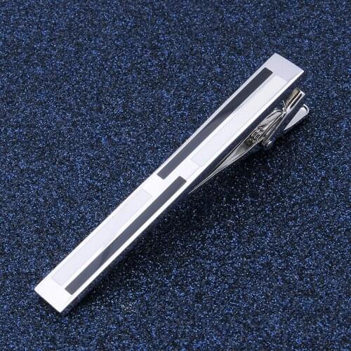 HAWSON Black Enamel Tie Pin Slide Clip For Men 1 Piece With Gift Box Retail