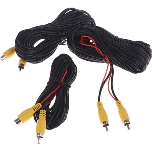 RCA Male Female Car Reverse Rear View Parking Camera Video Extension Cable Cord 6 10 15 20 Meters