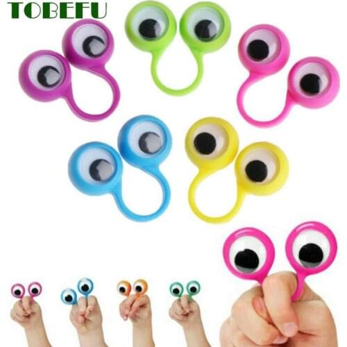 10Pcs Active Eye Ring Children Parent-child Props Practical Jokes Finger Cool Toys personality Event Giveaway Gags Birthday Gift