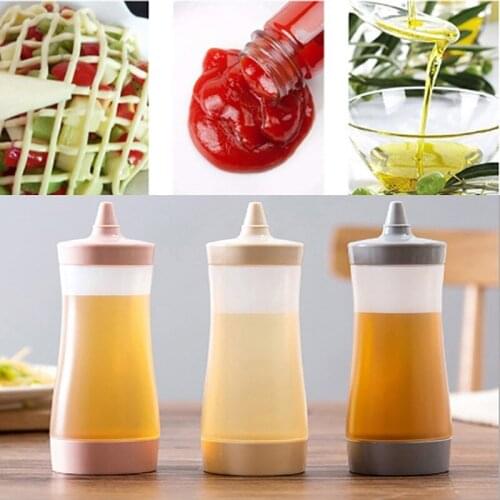 Kitchen Plastic Squeeze Bottle Dustproof Leakproof Sauce Pot Oiler Tomato Jam Salad Jam Jar Bottles Container Accessories