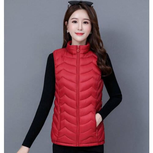 Jacket Vest Short Autumn Winter down Cotton Vest Casual plus Size Women Vest Cotton Coat Jacket Chaleco Mujer