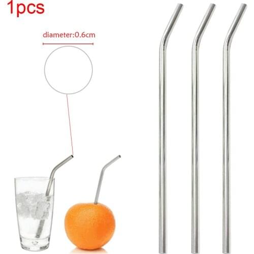 Reusable Drinking Straw Stainless Steel Drinking Tube Straw Bend/Unbend Pipette Suction Pipes High Quality Bar Accessories1 Pcs