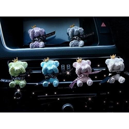 Cartoon Crown Bear Car Air Vent Freshener Fragrance Perfume Clip Diffuser