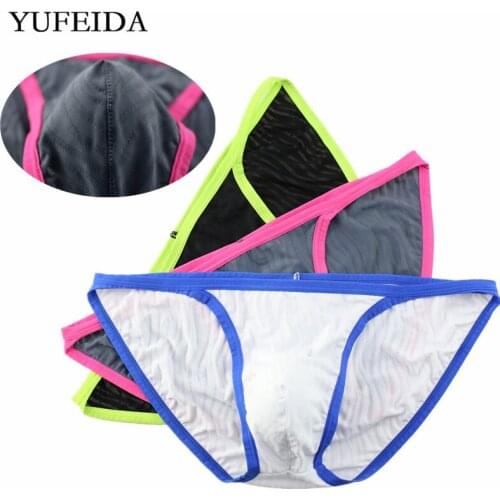 Mens Soft Briefs Ultra Thin Underwear Sexy Mini Panties Seamless Bikini Underpants T-back Hombre Cueca Mens Briefs Underwear