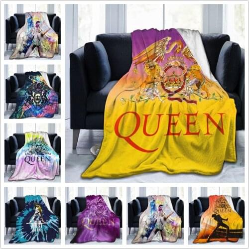 Freddie Mercury Blanket Flannel Throw Blankets Micro Fleece Cozy Plush Covers for Bed Car and Home Decoration