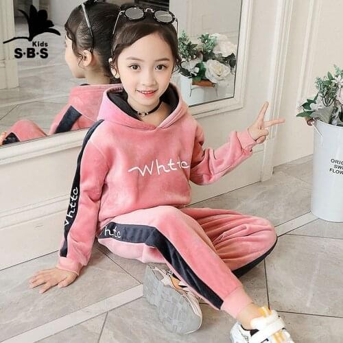 Autumn Winter Girls and Boys Clothes 2 Pieces Casual Sets Gold Velvet Tracksuit for Girls Sport Suits Kids Clothes Children Set