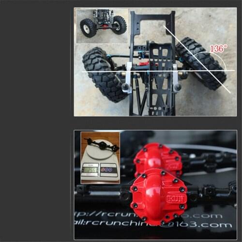 Metal Alloy Front Rear Axle for SCX10 D90 1:10 Scale RC Off-Road Car Upgrade